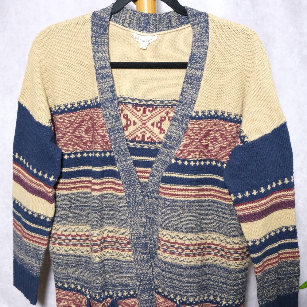 Sky and Sand Boho Knit Cardigan Sweater Women’s Size M